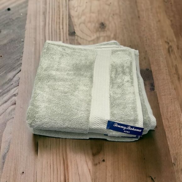 Tommy Bahama Heron Solid Bath Towel Set Of 8 - Picture 2 of 3